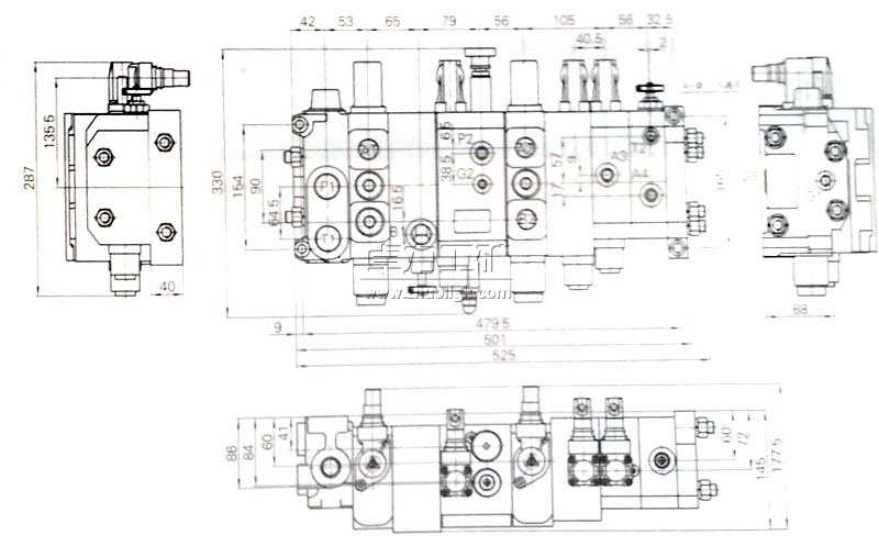 LTZJ-20/10煤礦用全液壓坑道鉆機專(zhuān)用多路換向閥